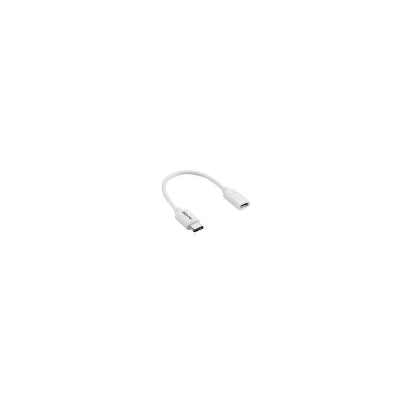 Axxbiz CableBiz-C005, USB2.0 C vers Micro-B M/F - White - 56 Ohm | ECP Grossiste informatique