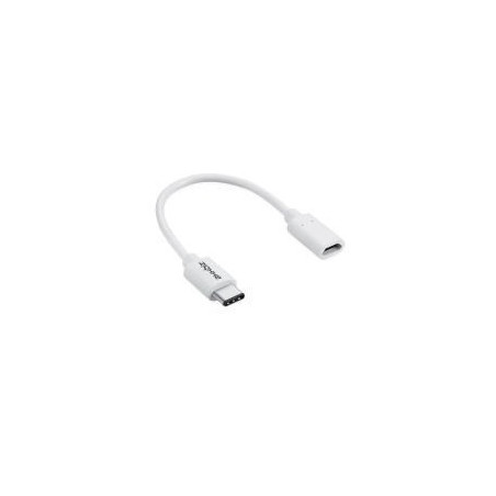 Axxbiz CableBiz-C005, USB2.0 C vers Micro-B M/F - White - 56 Ohm | ECP Grossiste informatique