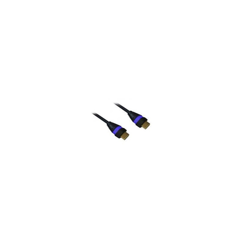 Cordon HDMI 2.0 Ethernet 5m A-A M-M Noir/Bleu | ECP Grossiste informatique