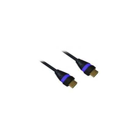 Cordon HDMI 2.0 Ethernet 5m A-A M-M Noir/Bleu | ECP Grossiste informatique