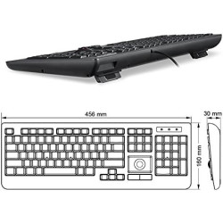 PERIBOARD-513 II BLACK Clavier avec TouchPad | ECP Grossiste informatique