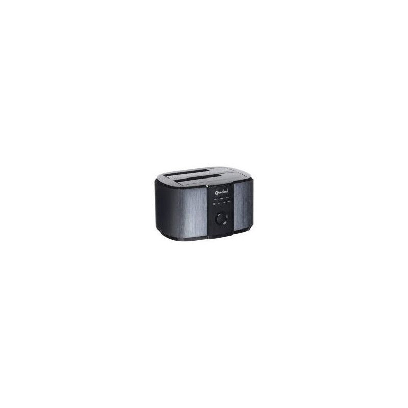 6001008 Docking pour 2xHDD 2.5/3.5p Sata USB3 Gris | ECP Grossiste informatique