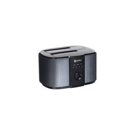 6001008 Docking pour 2xHDD 2.5/3.5p Sata USB3 Gris | ECP Grossiste informatique