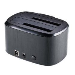 6001008 Docking pour 2xHDD 2.5/3.5p Sata USB3 Gris | ECP Grossiste informatique