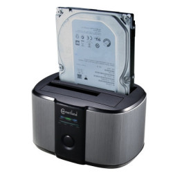 6001008 Docking pour 2xHDD 2.5/3.5p Sata USB3 Gris | ECP Grossiste informatique