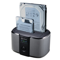 6001008 Docking pour 2xHDD 2.5/3.5p Sata USB3 Gris | ECP Grossiste informatique