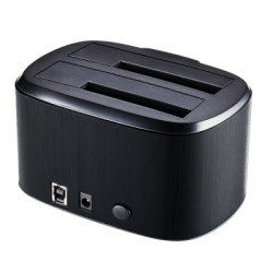 Docking pour 2xHDD 2.5/3.5p Sata USB3 Noir | ECP Grossiste informatique