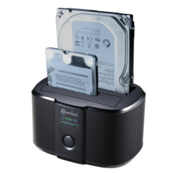 Docking pour 2xHDD 2.5/3.5p Sata USB3 Noir | ECP Grossiste informatique