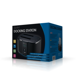 Docking pour 2xHDD 2.5/3.5p Sata USB3 Noir | ECP Grossiste informatique