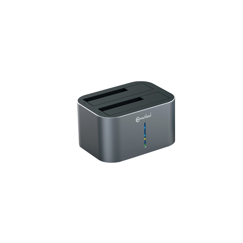 Docking pour 2xHDD 2.5/3.5p Sata USB3 Silver | ECP Grossiste informatique