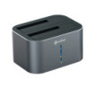Docking pour 2xHDD 2.5/3.5p Sata USB3 Silver | ECP Grossiste informatique