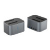 Docking pour 2xHDD 2.5/3.5p Sata USB3 Silver | ECP Grossiste informatique