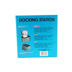 Docking pour 2xHDD 2.5/3.5p Sata USB3 Silver | ECP Grossiste informatique