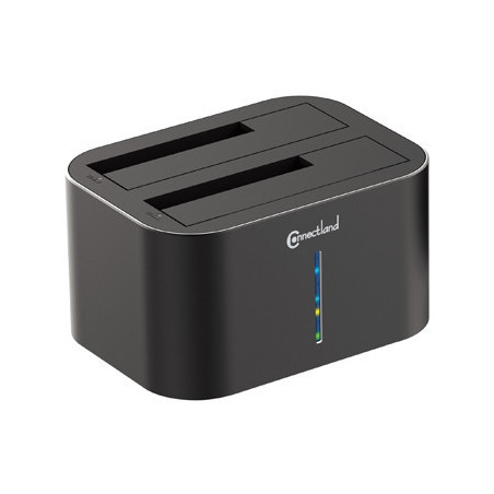 Docking pour 2xHDD 2.5/3.5p Sata USB3 Noir | ECP Grossiste informatique