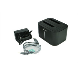 Docking pour 2xHDD 2.5/3.5p Sata USB3 Noir | ECP Grossiste informatique