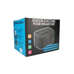 Docking pour 2xHDD 2.5/3.5p Sata USB3 Noir | ECP Grossiste informatique