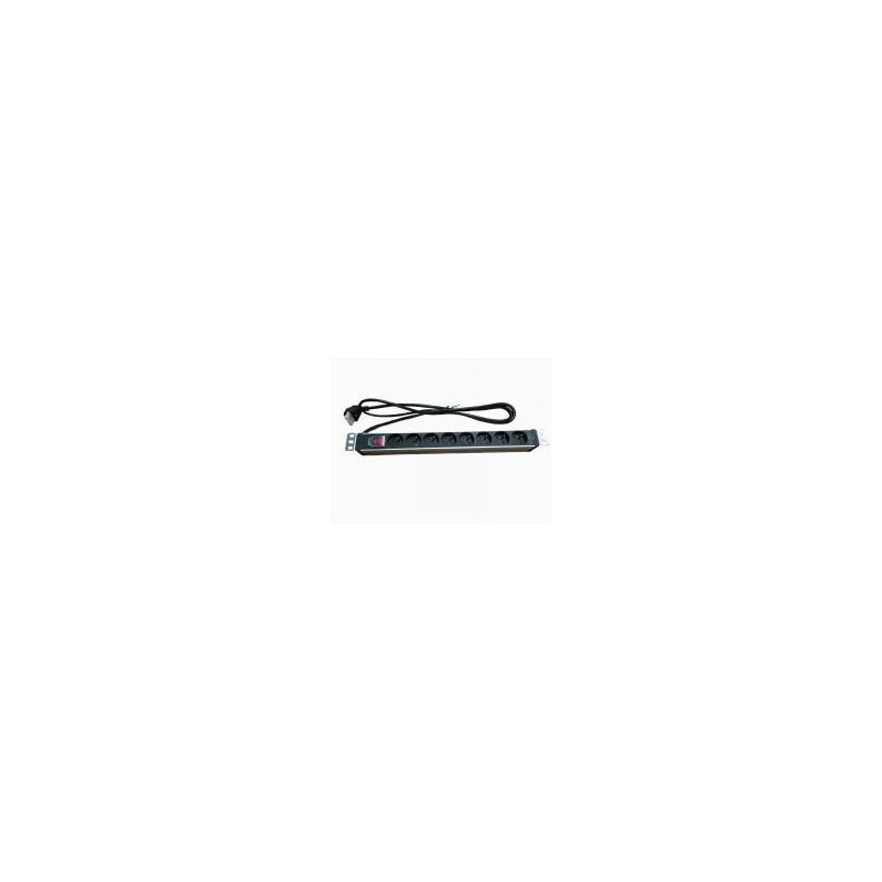 Bandeau 1U 8 prises rack 19p protection surtension. | ECP Grossiste informatique