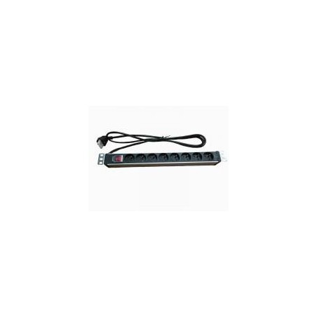 Bandeau 1U 8 prises rack 19p protection surtension. | ECP Grossiste informatique
