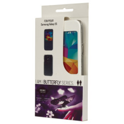 MOSET023468 MOS BUTTERFLY Etui pour Samsung Galaxy S5 Blanc