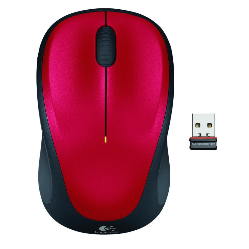 LOGSO017368 M235 Red Wireless Mouse for Notebooks Boîte