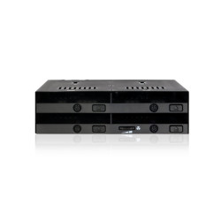 ICYMB027718 MB524SP-B Rack Amovible 4 baies SAS SATA HDD SSD 2.5p pour baie de 5.25p