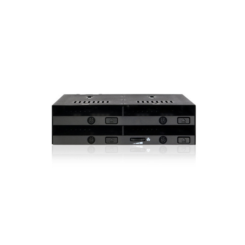 ICYMB027718 MB524SP-B Rack Amovible 4 baies SAS SATA HDD SSD 2.5p pour baie de 5.25p