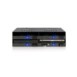 ICYMB027718 MB524SP-B Rack Amovible 4 baies SAS SATA HDD SSD 2.5p pour baie de 5.25p
