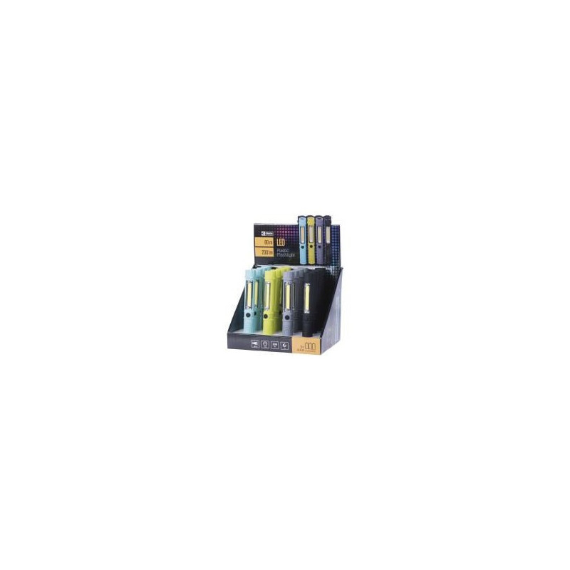 Pack x16 Torche LED FLASHL.COB+1×LED 3×AAA | ECP Grossiste informatique
