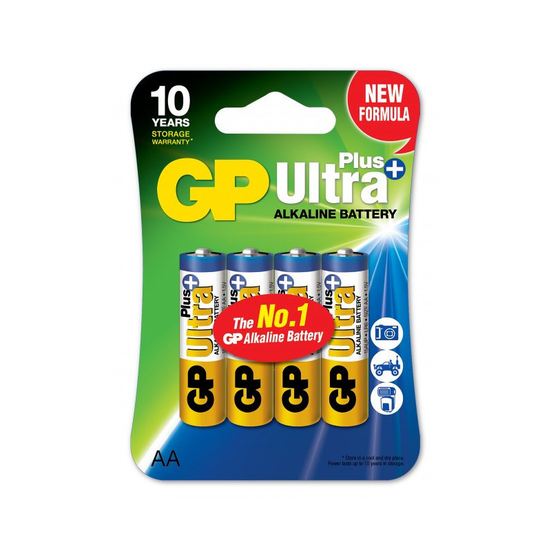 GPBCH033395 Blister 4 piles Ultra Plus Alcalines AA (LR06)