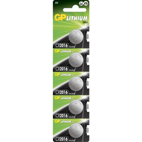 GPBCH035372 blister (x5) pile bouton CR2016