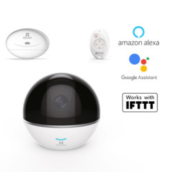 EZVCA030674 DESTOCKAGE EZVIZ C6T(RF edition) + Kit d/'alarmeWhite Cam IP Inter Motorisee Wifi HD 720p IR