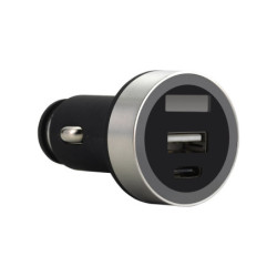 FORAL028082 SHINING VD16 chargeur Allume cigare 2xUSB 5V 3.1A (1x type A + 1x typeC)