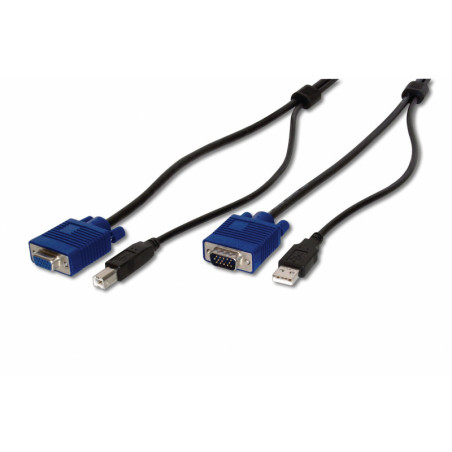 DIGBT025601 Cable KVM pour swtich USB-KVM DIGITUS HDDB15 M, 1 x USB-A M