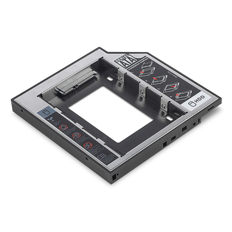 Digitus Boîtier de raccordement SSD HDD pour baie de disque CD DVD Blu-ray, SATA sur SATA III, hauteur de construction 12,7 mm