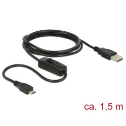 DeLOCK 84803 câble USB USB 2.0 1,5 m USB A Micro-USB B Noir