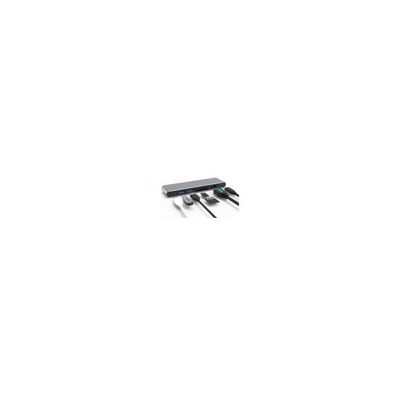 0301682 - Adaptateur de type C avec 2x Hub USB V3.0 +HDMI+ lecteur multicartes | ECP Grossiste informatique