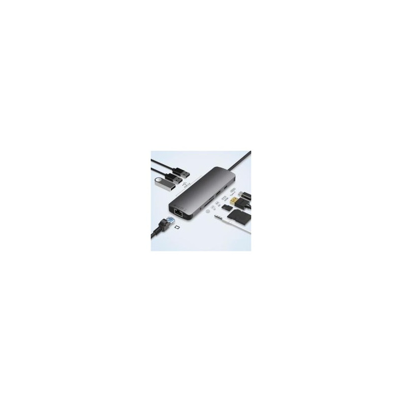 0301658 - ADAPTAEUR USB TYPE C VERS HDMI ,RJ45 ,SD,TF,AUDIO, PD ,USB-A/F 3.0.x 3 | ECP Grossiste informatique