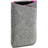 Löv Sleeve Etui pour Telephone portable Cuir/Laine Gris/Rose | ECP Grossiste informatique