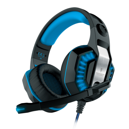 0915177 CASQUE 50mm GAMING FREYR USB 7.1 AVEC VIBRATION+LED BLACK/BLUE | ECP Grossiste informatique