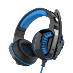 0915177 CASQUE 50mm GAMING FREYR USB 7.1 AVEC VIBRATION+LED BLACK/BLUE | ECP Grossiste informatique