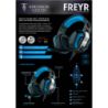 0915177 CASQUE 50mm GAMING FREYR USB 7.1 AVEC VIBRATION+LED BLACK/BLUE | ECP Grossiste informatique