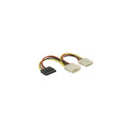 Adaptateur (x2) alim 51/4 M vers 51/4 F SATA 15P F | ECP Grossiste informatique