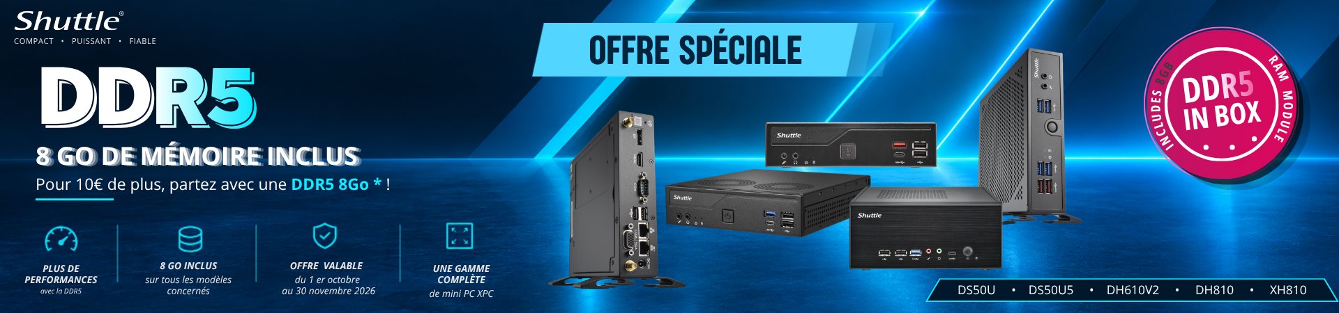 Offre DDR5 Shuttle